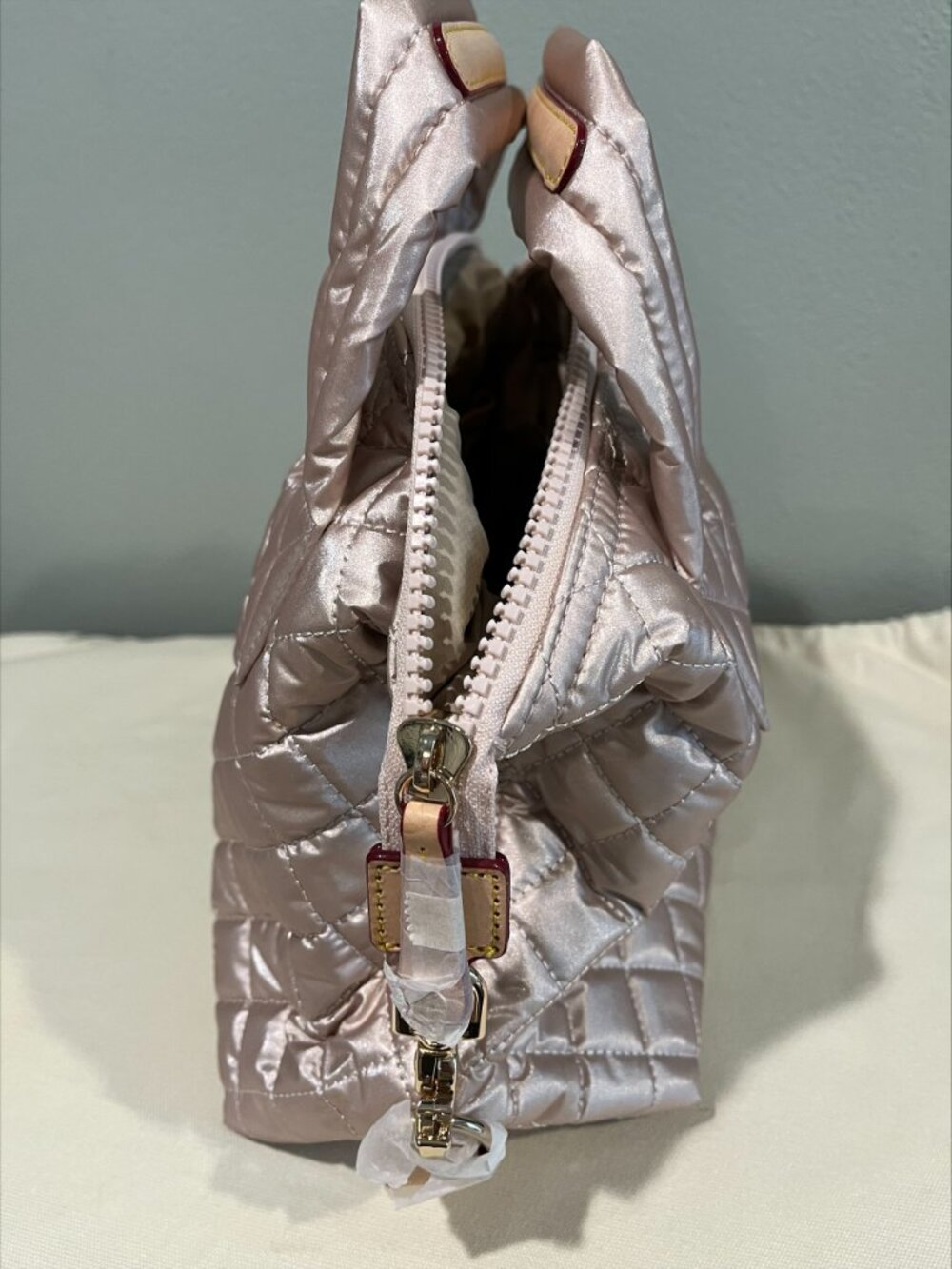MZ Wallace Pale Rose Gold Metallic Small Sutton Deluxe - Picture 3 of 5